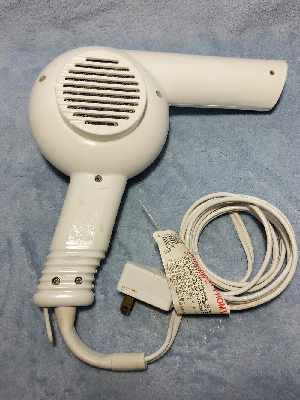 Vintage Supermax By Conair Purple White Hair Blow Dryer Tested & WORKING!